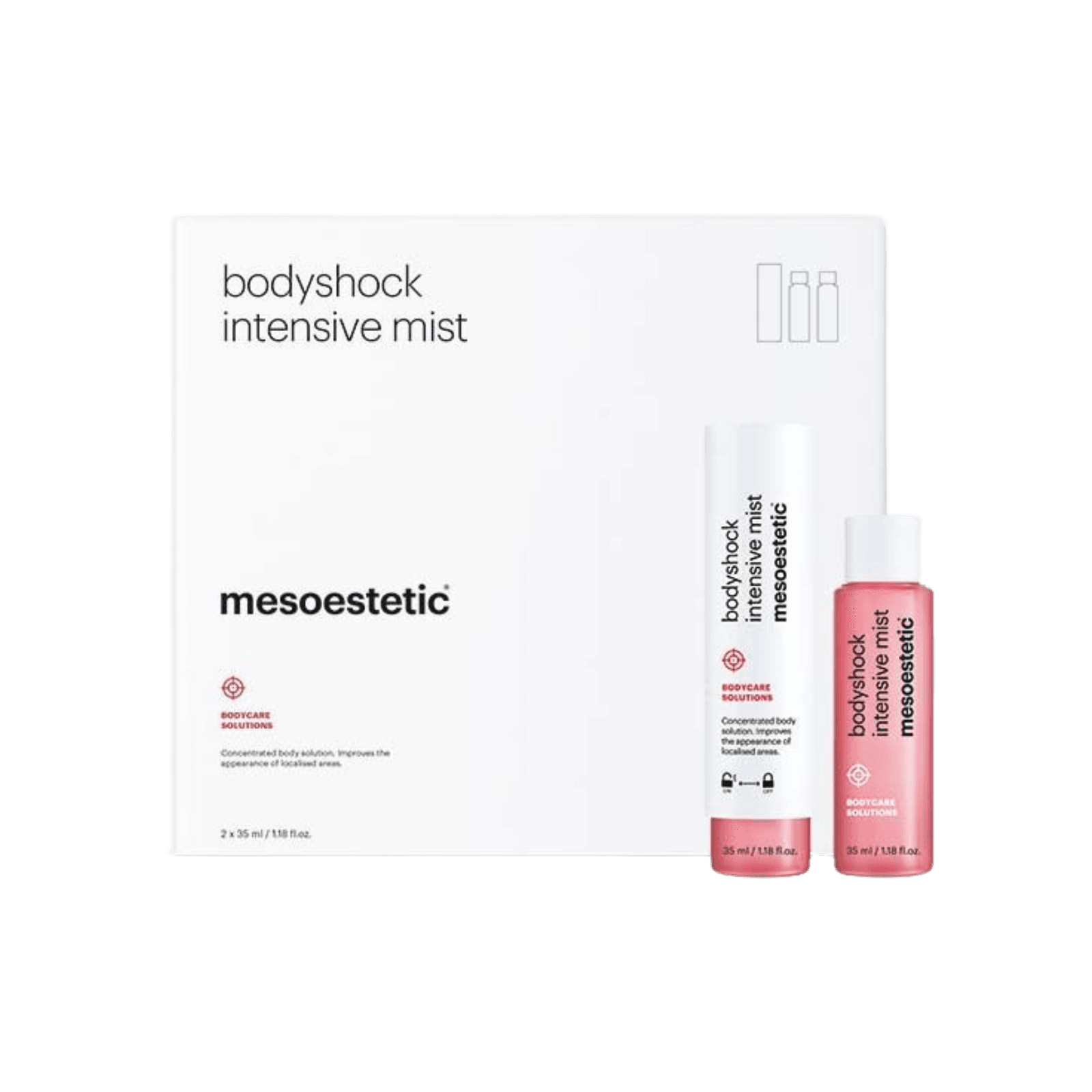 Mesoestetic Bodyshock Intensive Mist met verpakking