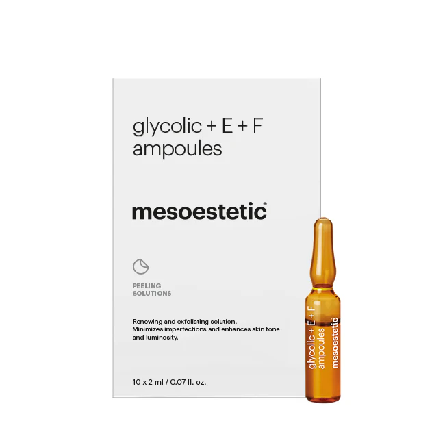 Mesoestetic Glycolic 10% + E + F Ampoules met verpakking