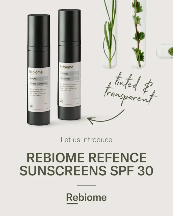 Rebiome Refence Transparant en Tinted Sunscreen
