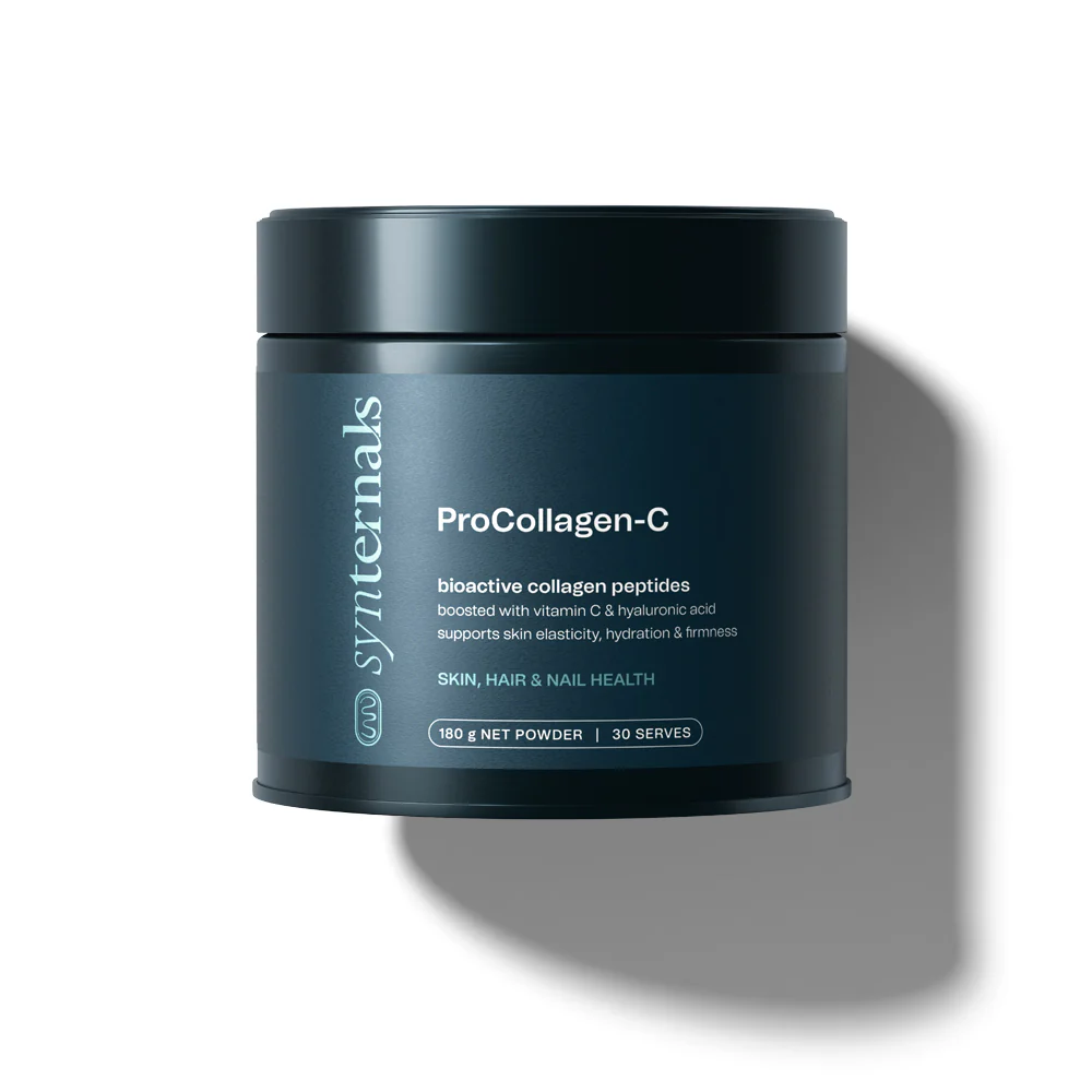 Luxe verpakking van SynTernals ProCollagen-C op een heldere achtergrond